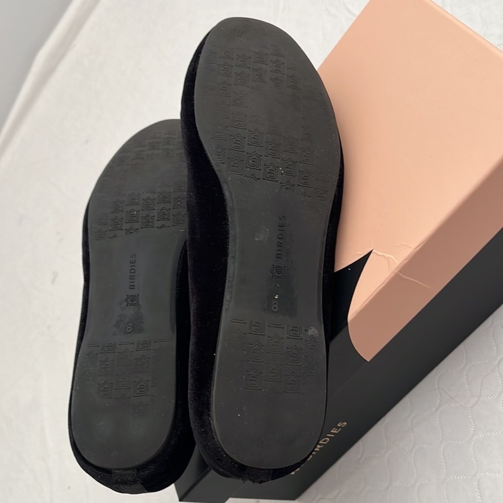 Birdies The Starling black velvet flats shoes - Picture 5 of 11